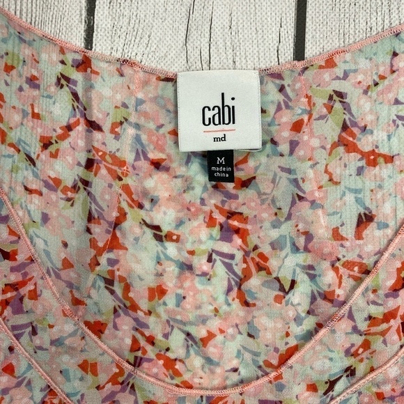 CAbi Women’s Top 5032 Bella Pink Floral Tank - Picture 9 of 11